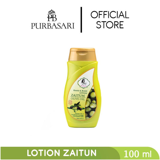 Purbasari Hand & Body Lotion Zaitun 100 ml / HBL Zaitun / Body Lotion - Melembapkan kulit - Merawat kulit kering dan kasar - Menutrisi Kulit