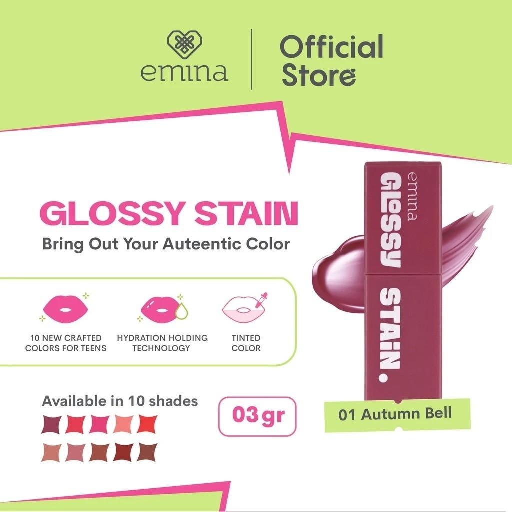 EMINA - Glossy Stain 3g | Blendable Long Lasting Lip Tint Lip Stain