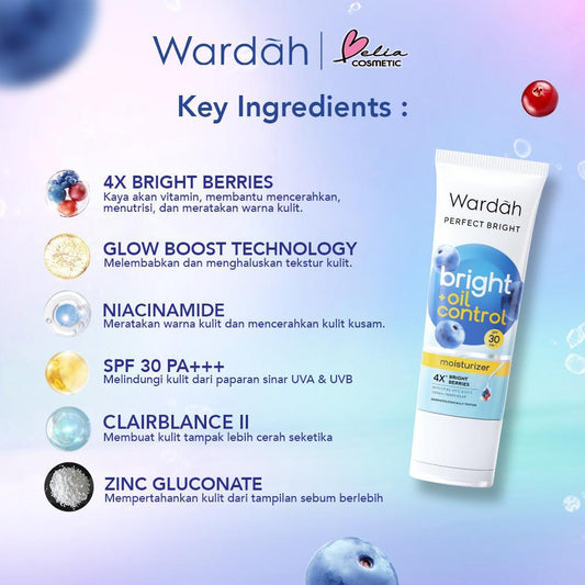 WARDAH Perfect Bright Moisturizer Series – Oil Control | Smooth Glow | Night Glow