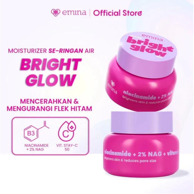 Emina Water Gel Moisturizer 30g Calming Bright Glow Barrier Balancing Pelembab Wajah Gel for Winter Season with Ceramide & Niacinamide