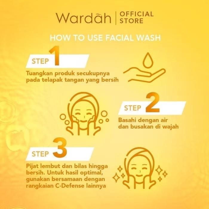 [NEW] Wardah C-Defense Creamy Face Wash with Vitamin C + Panthenol for Bright & Pollution-Free Skin - 100ml