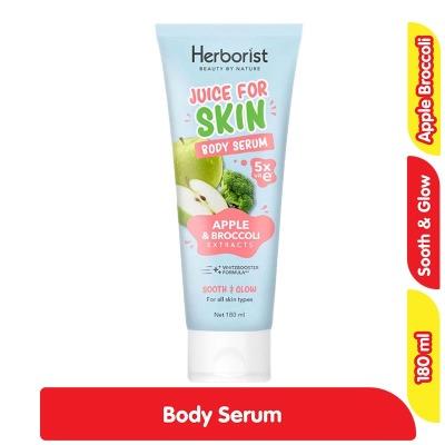 Herborist Juice for Skin Body Serum Apple & Broccoli 180ml – Bright, Smooth & Hydrated Skin from Nature’s Superfoods