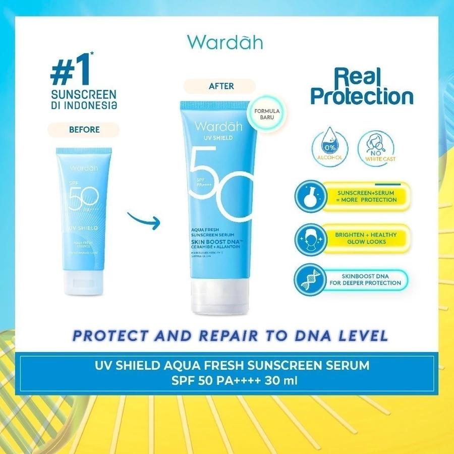 Wardah Sun Screen SERIES - UV Shield Aqua Fresh Essence | Spf 50 PA++++ sunscreen