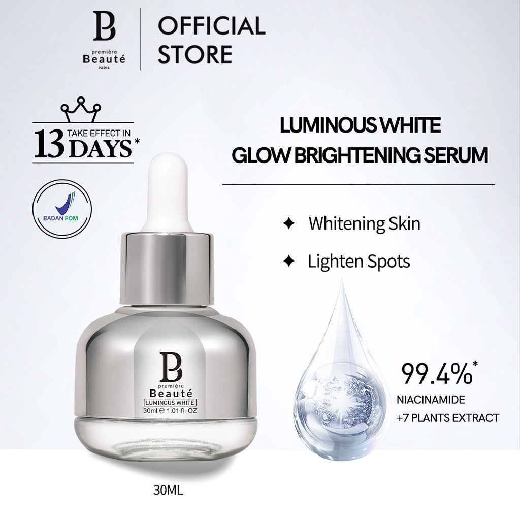 PREMIERE BEAUTE Luminous White Glow Brightening Whitening Serum 30ml Niacinamide LUMINOUS WHITE BPOM