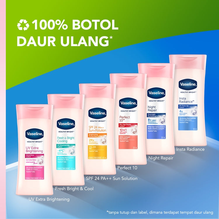 Vaseline Lotion Healthy Bright Fresh & Bright Cooling 100ml Twin Pack