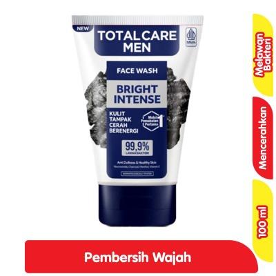 Total Care Men Bright Intense Facial Scrub 100ml | Deep Cleanser for Dull & Oily Skin with Brightening Power