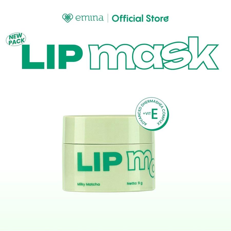 Emina Lip Mask x Muzik Tiger 9g - Moist Lip Treatment with 7 Natural Oils & Shea Butter for Brighter Smoother Lips
