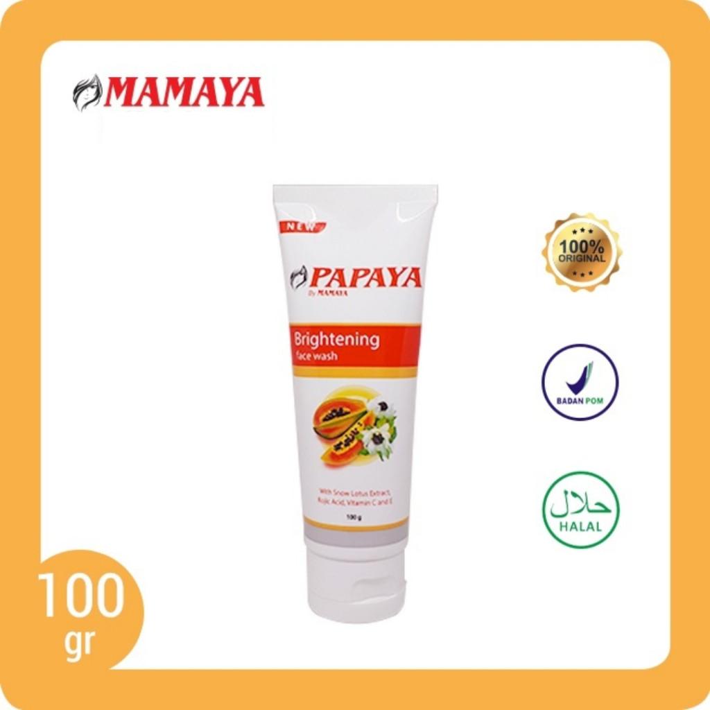 MAMAYA - Papaya Face Wash 100g - Brightening | Anti Acne | Niacinamide + Collagen | Facial Wash