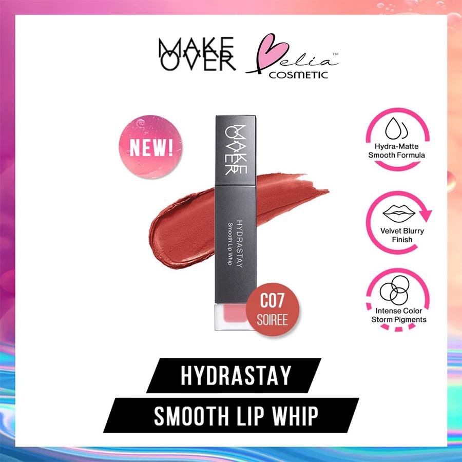Belia MAKE OVER Hydrastay Smooth Lip Whip  Lip Cream  Lipcream  Hydra Smooth Finish BPOM Makeover