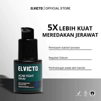 Elvicto Men’s Acne Fight Face Serum 20ml | Controls Oil, Clears Acne, Soothes Irritation