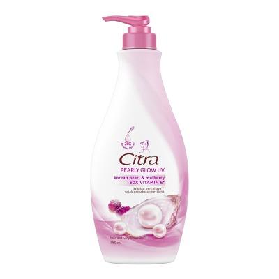 Citra Pearly Glow UV Body Lotion – Pump 380ml | Radiant Brightening Moisturizer with Pearl Extract & UV Protection | Soft, Luminous Skin All Day