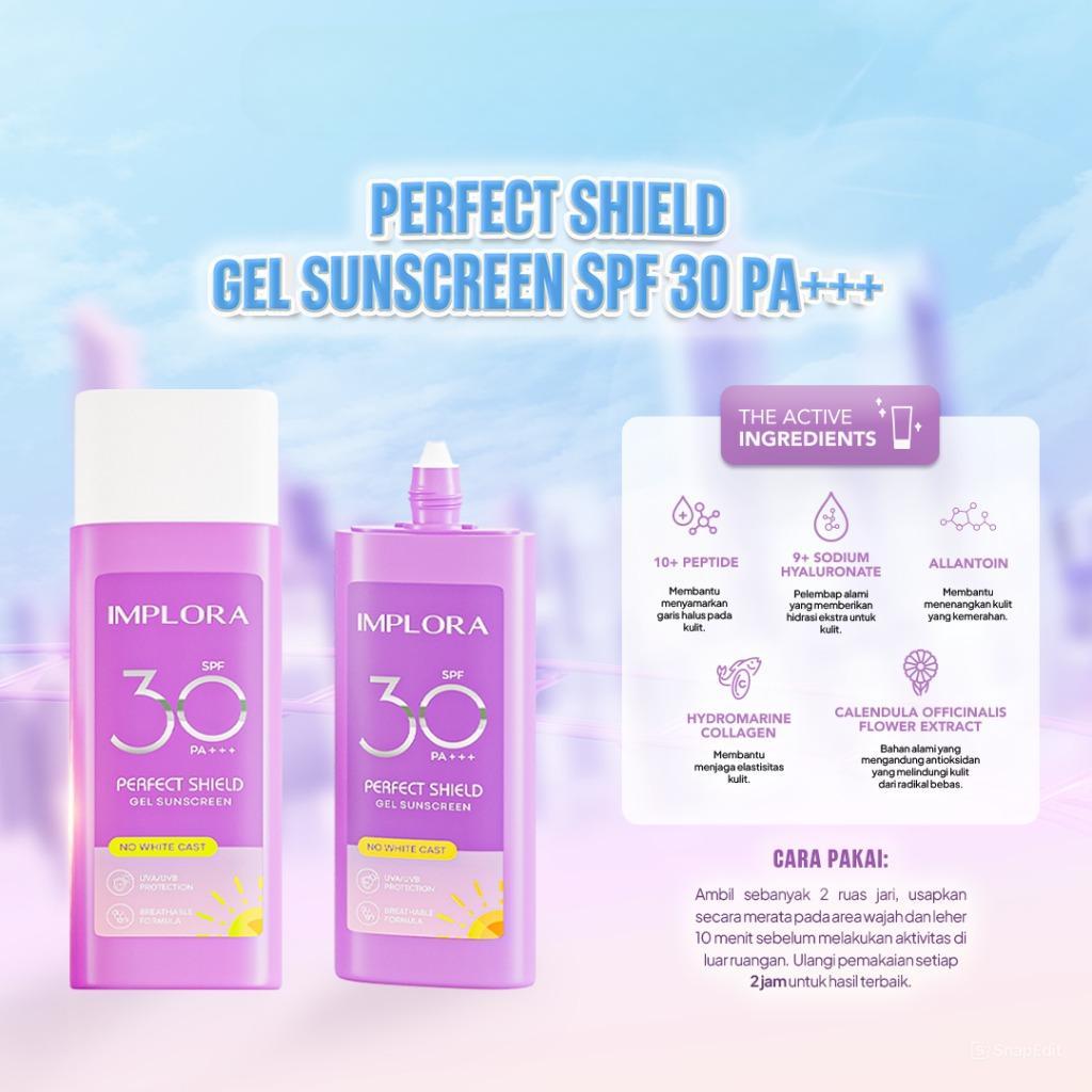 Implora Perfect Shield Sunscreen SPF30 PA+++ – Daily Face Sunscreen for UV Protection