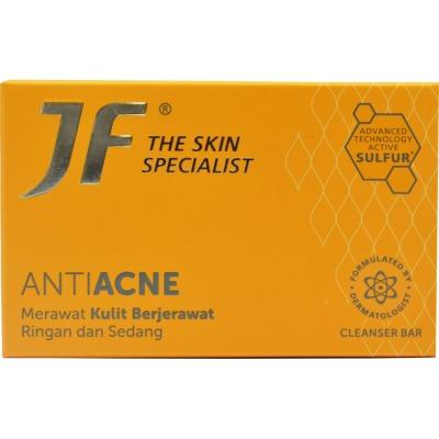 JF Sulfur Acne Solution Bar Soap 90g – Clinically Proven Sulfur Soap for Acne-Prone & Oily Skin