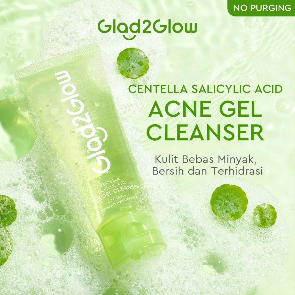 Glad2Glow Cleanser Series Milk Amino Acid Gentle Cleanser for Brightening Blueberry Ceramide Low pH Gel Cleanser for Barrier Care