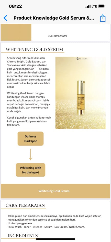 Ms Glow GOLD SERUM