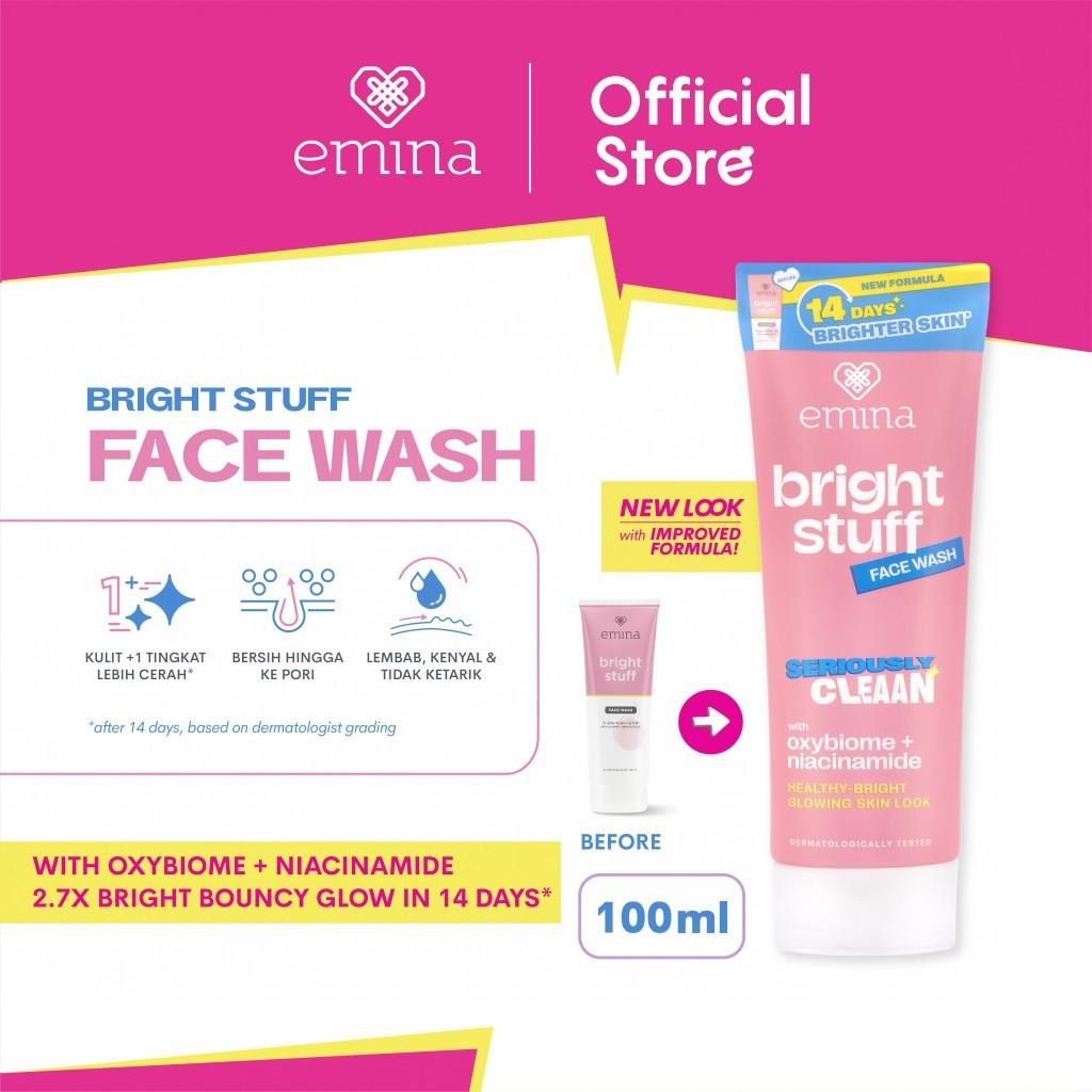 Emina Niacinamide Mencerahkan Oxy Ceramide Brightening Face Wash 50 / 100 ml NEW! - Sabun Muka Cerah Glowing Anti Kusam Bright Stuff