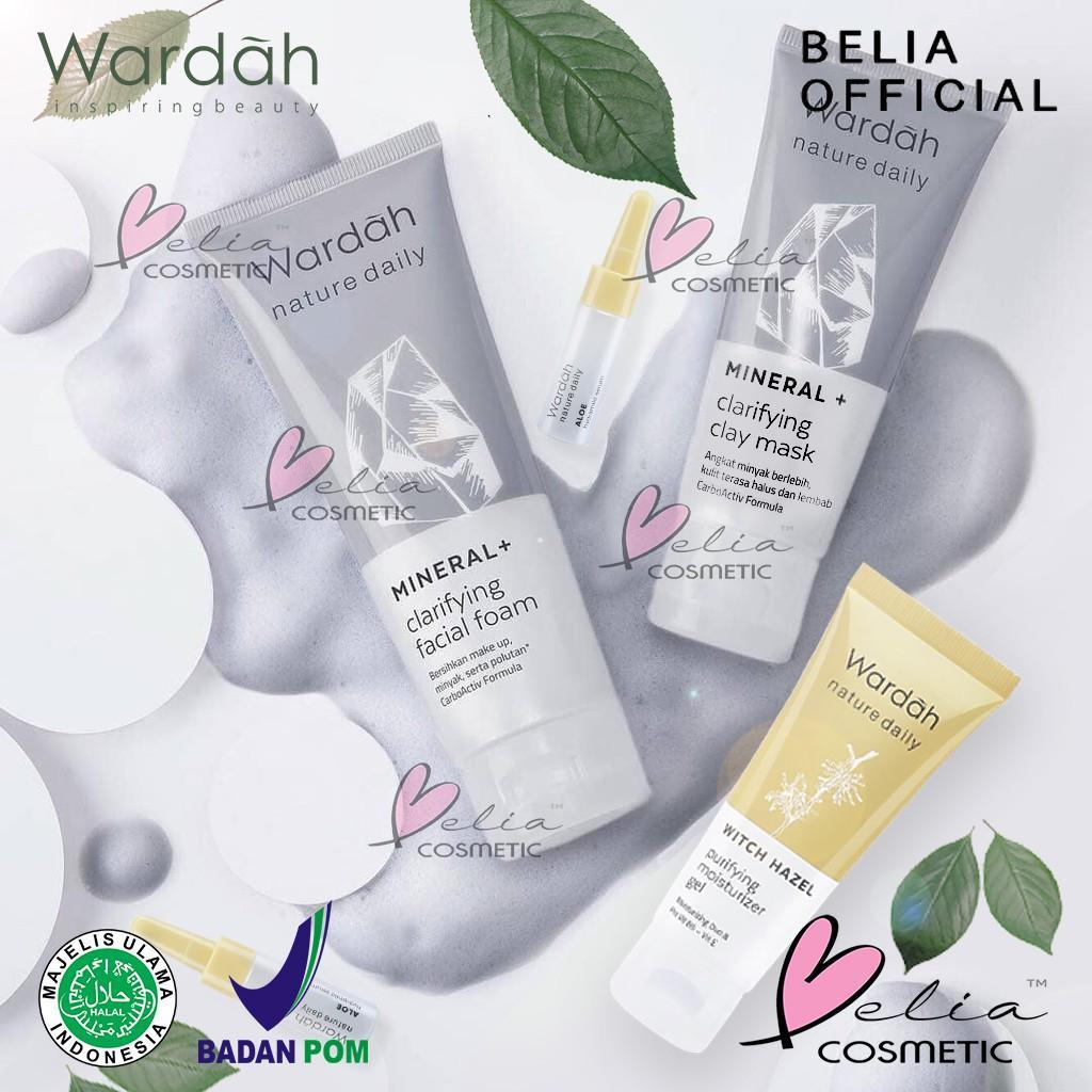 WARDAH Witch Hazel Series – MoistGel | Mineral+ Facial Foam | Purifying Clay Mask | Oil-Control Skincare