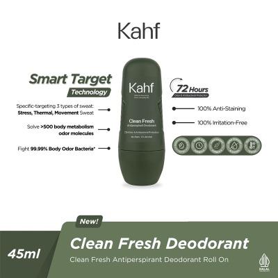 Kahf Clean Fresh Roll-On Deodorant for Men 45ml | Long-Lasting Freshness & Odor Protection All Day