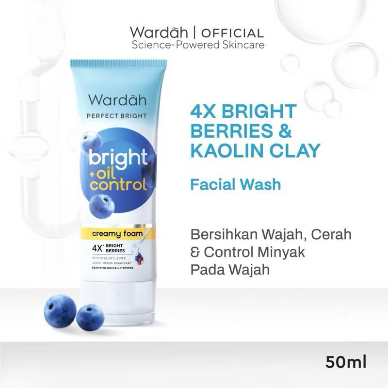 WARDAH Oil-Control Bright Foam Cleanser for Shine-Free Glow All Day