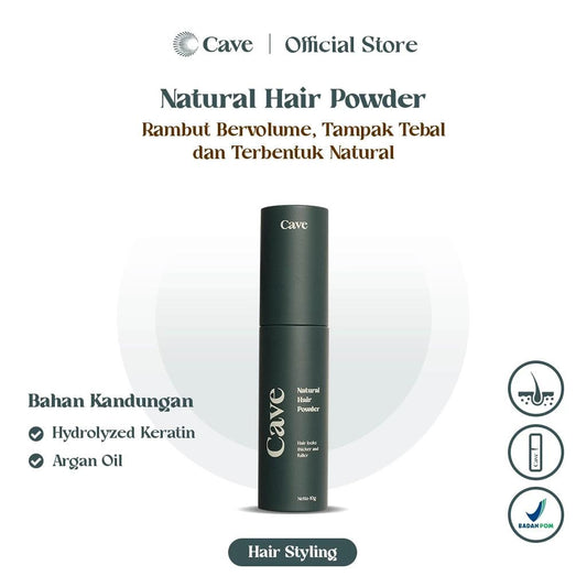 Cave Natural Hair Powder 10g - Men's Hair Styling Powder Creates Thick Volume & Prevents Flammability