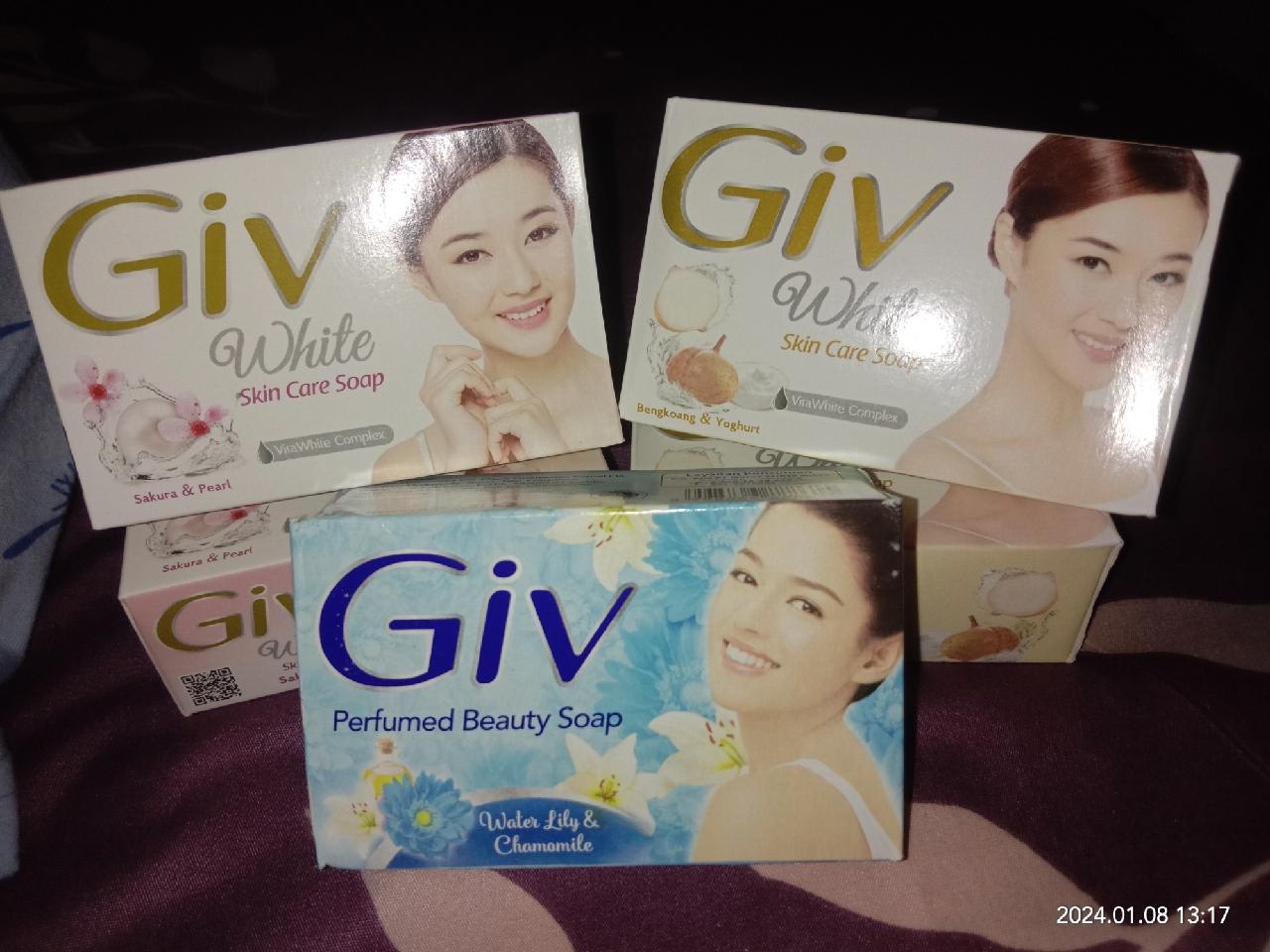 GIV Beauty Soap Red Damask Rose & Cherry Blossom 3x110g – Luxurious Fragrance & Skin Softening