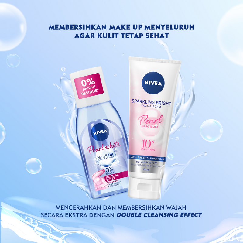NIVEA Sparkling White Facial Foam + MicellAir Pearl & White 125mL
