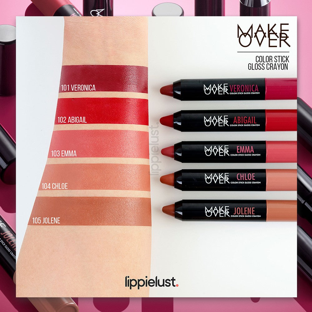 [PRE-ORDER] MAKE OVER Color Stick Gloss Crayon 3 g - Lipstick Gloss