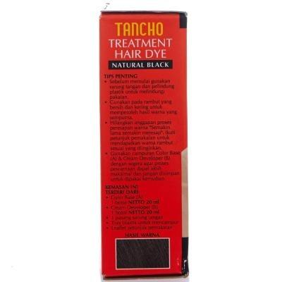 Tancho Natural Black Hair Dye 40ml – Quick & Gentle Gray Coverage for a Fresh Look