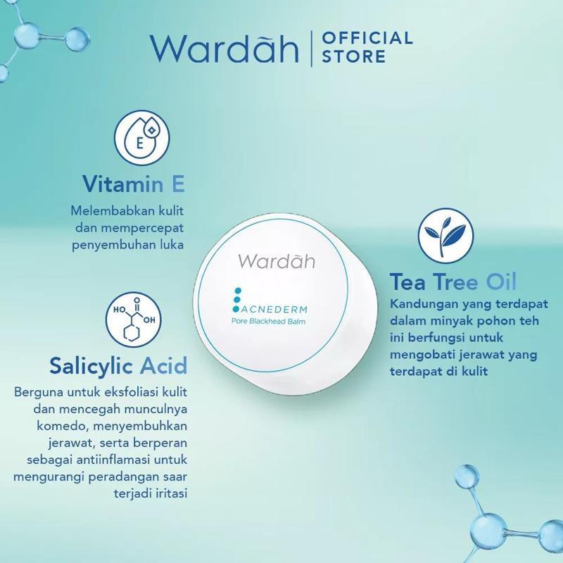 Wardah Acnederm Blackhead Balm with Tea Tree Power – Deep Pore Cleanser & Acne Fighter for Glowing Skin