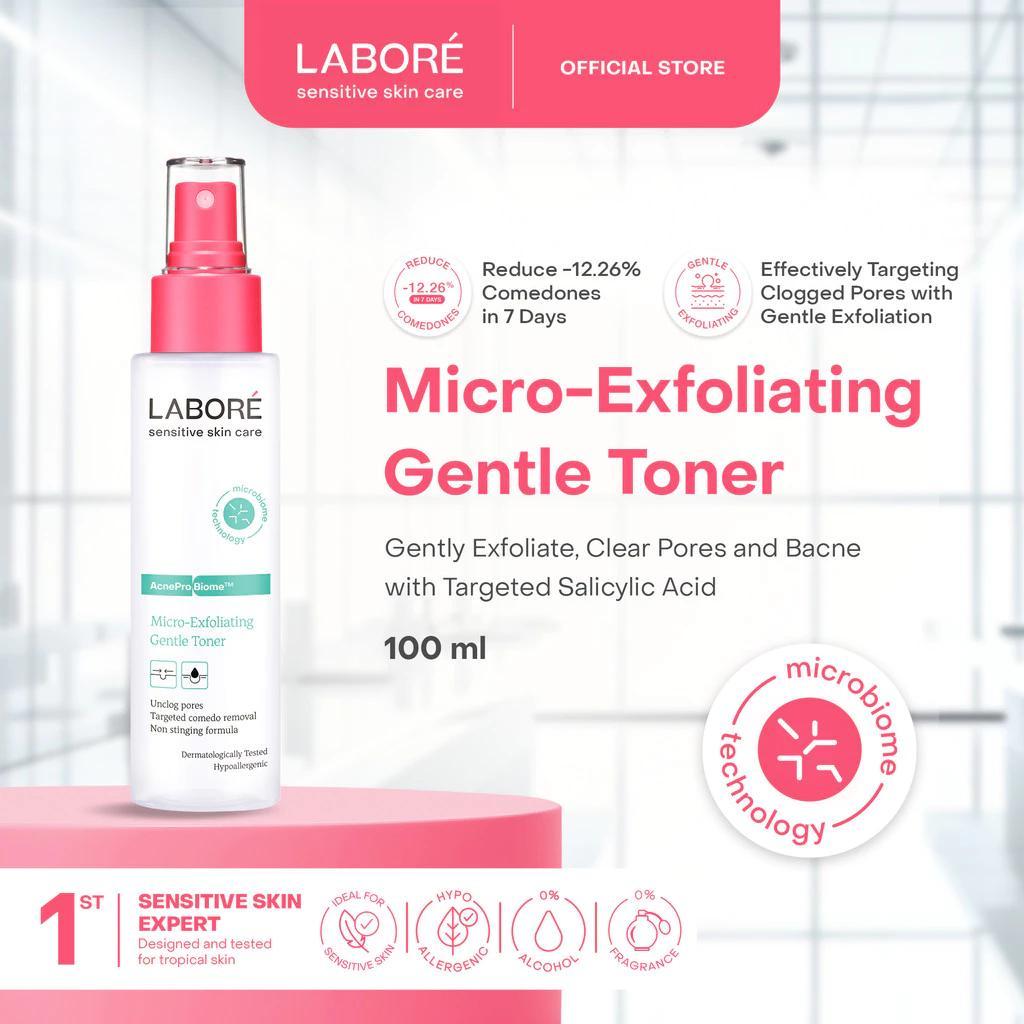 Labore AcnePro Biome Micro Exfoliating Gentle Toner 100ml - Facial Exfoliating Toner for Acne-Prone Skin with Salicylic Acid