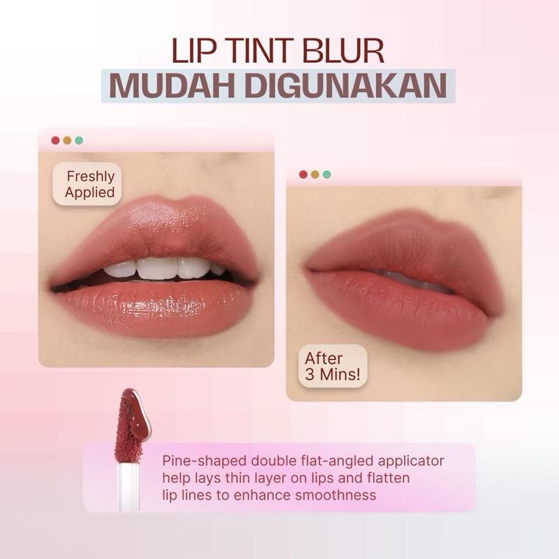 Wardah Airbrush Lip Tint - Soft Blur Finish for Dark Lips - 24H Stay