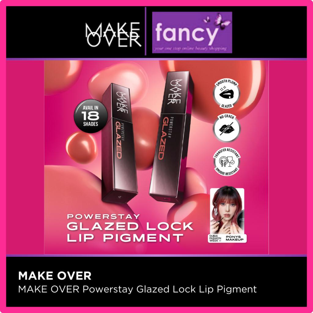 MAKE OVER Powerstay GLAZED LOCK LIP PIGMENT NEW! Lip Gloss yang Transferproof