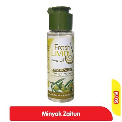 FreshCare Fresh Living Olive Oil 50ml – All-in-One Natural Moisturizer for Soft, Radiant Skin & Hair
