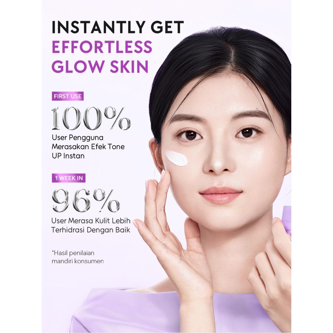 Lumixpert 2% Niacinamide Bright Glow Day Cream memberikan efek kecerahan instan seperti makeup  sekaligus manfaat brightening setara skincare
