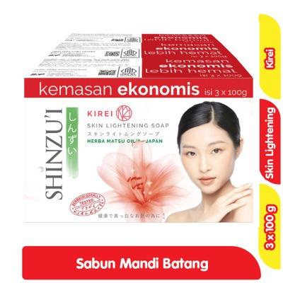 Shinzu’i Kirei Skin Lightening Bar Soap 3 x 100g – Brightening Herbal Soap for Radiant & Smooth Skin