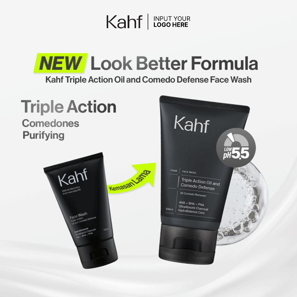 KAHF Face Wash 100 ml Energizing & Brightening / Oil & Acne / Oil & Comedo / Scrub / Acne Pore Cleanse Scrub NEW