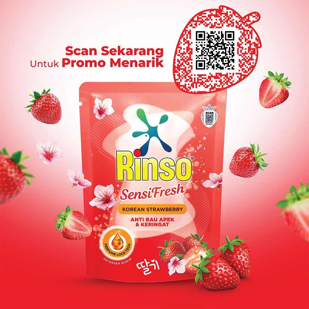 Rinso Liquid Detergent Sensi Fresh Korean Strawberry 360ml – Soft on Skin, Sweet on Scent