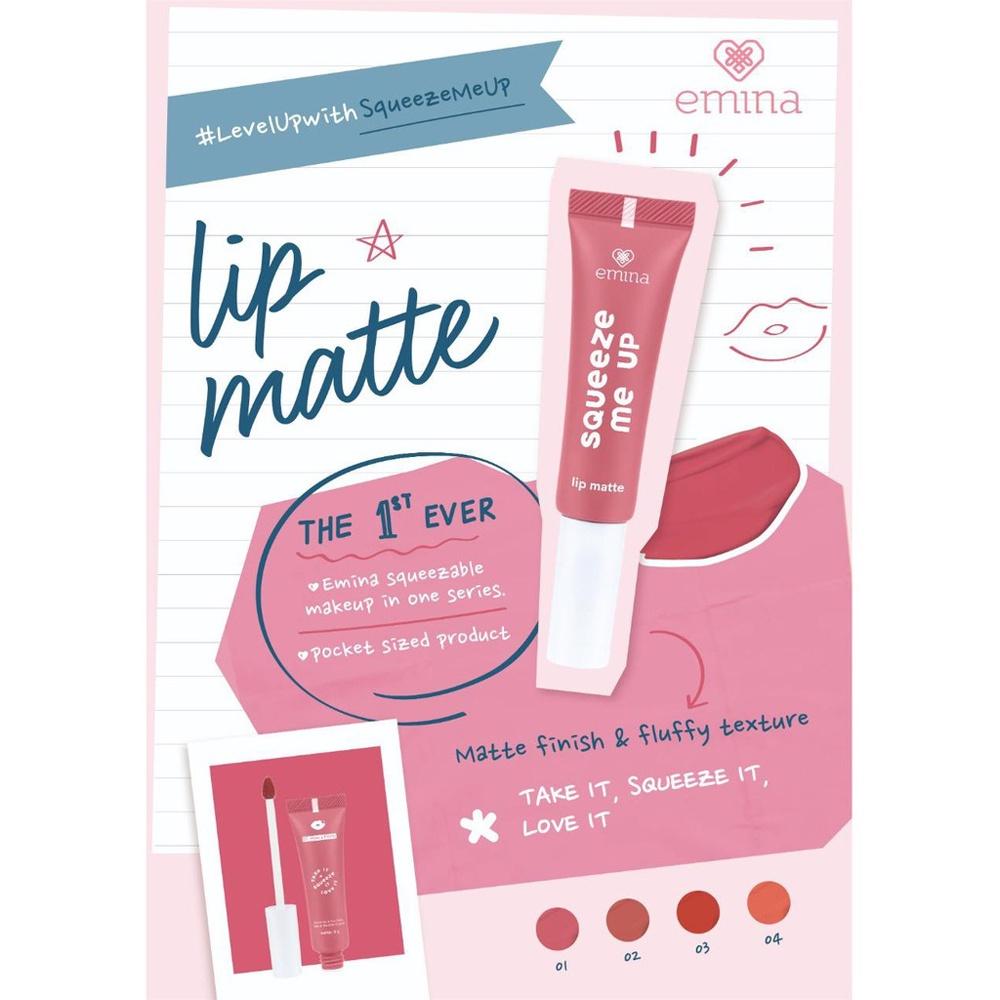 EMINA Squeeze Me Up Series | Mascara, Browcara, Lip Glass, Lip Matte, Liquid Concealer | Serba Ada