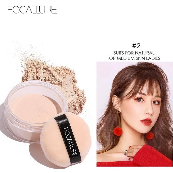 FOCALLURE Super Fine Setting Loose Powder BPOM Original Bedak Tabur