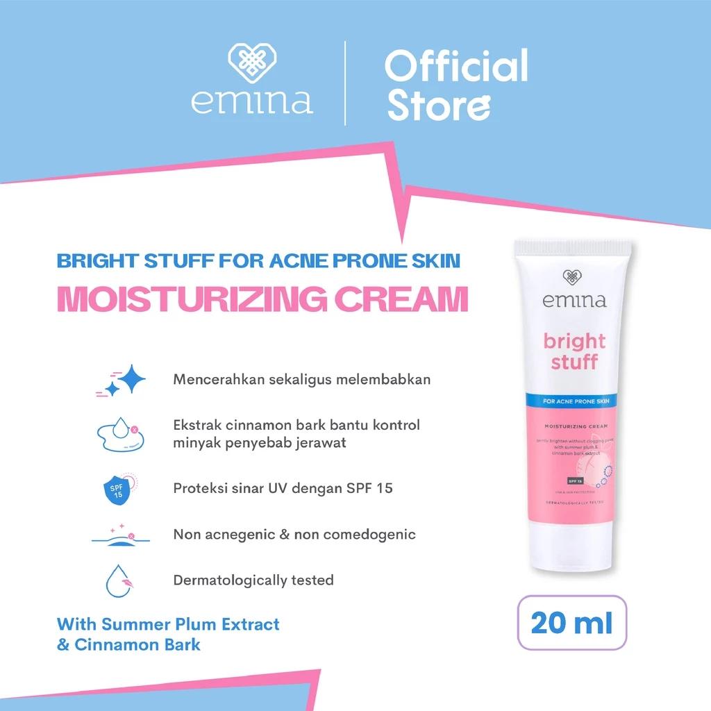 Emina Bright Stuff for Acne-Prone Skin Moisturizing Cream 20 mL - Brightening Moisturizer for Acne-Prone Skin