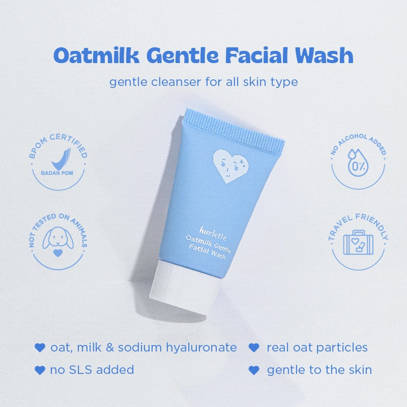[TRIAL SIZE] Harlette Oatmilk Gentle Facial Wash | Sensitive, Dry, Combination, Irritated Skin