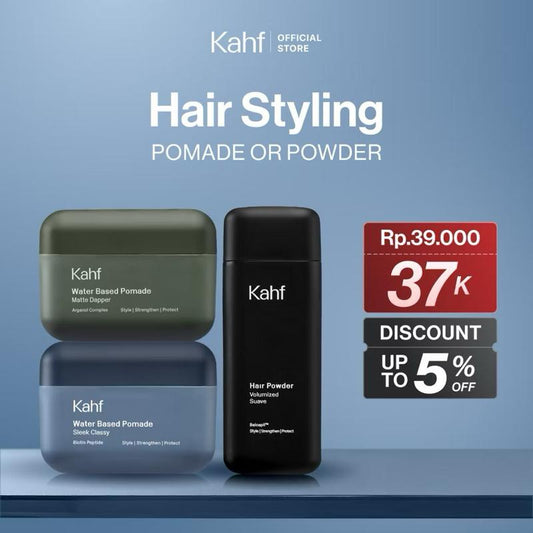 Kahf Grooming Arsenal: Sleek Matte Pomade + Volumizing Hair Powder Duo”
