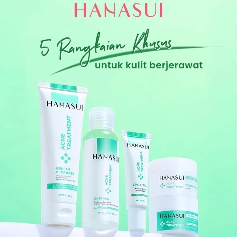 HANASUI Acne Skincare Routine | Wash, Spot Gel, Essence, Day & Night Cream for Clearer Skin