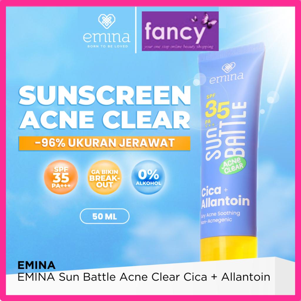 Emina Sun Battle SPF35 PA+++ – Acne Clear Sunscreen with CICA & Allantoin, 50ml