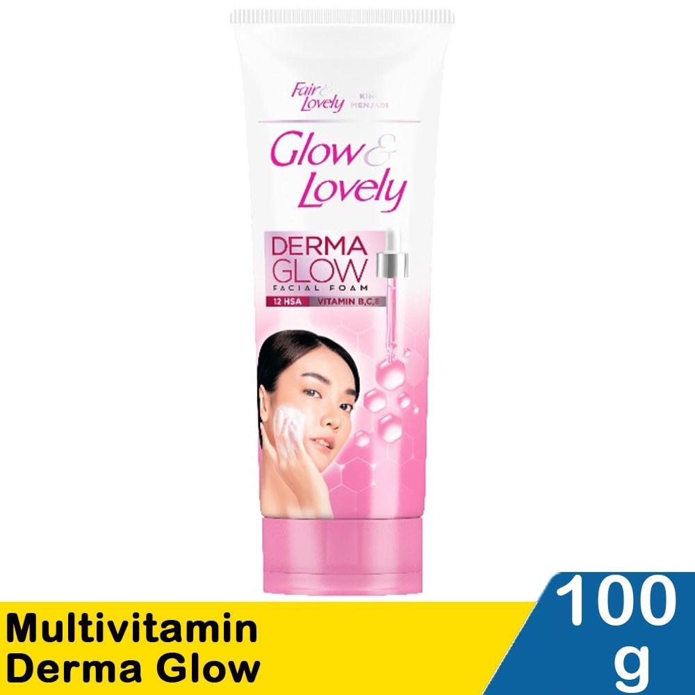 Glow & Lovely Multivitamin Facial Foam Derma Glow 100g | Deep Cleanser for Brighter, Healthier Skin