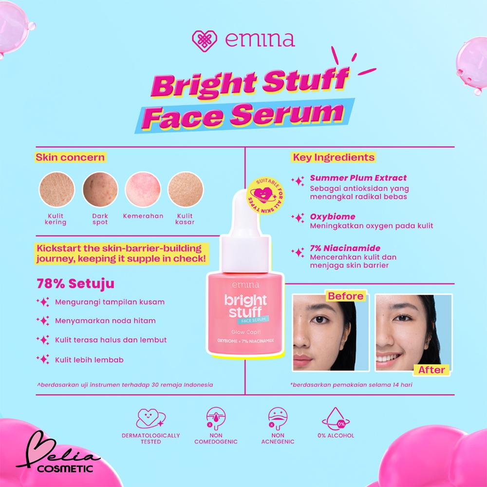 Emina Bright Stuff Radiant Glow Face Serum | Brightening & Moisturizing Serum for Dull Skin
