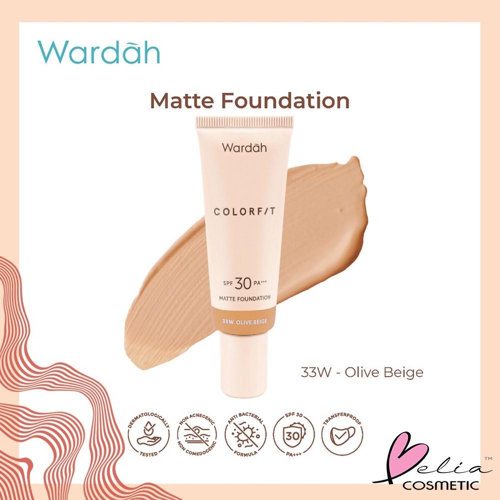 WARDAH Colorfit Matte Foundation 25ml – SPF 30 PA+++ | Long-Lasting Matte Base
