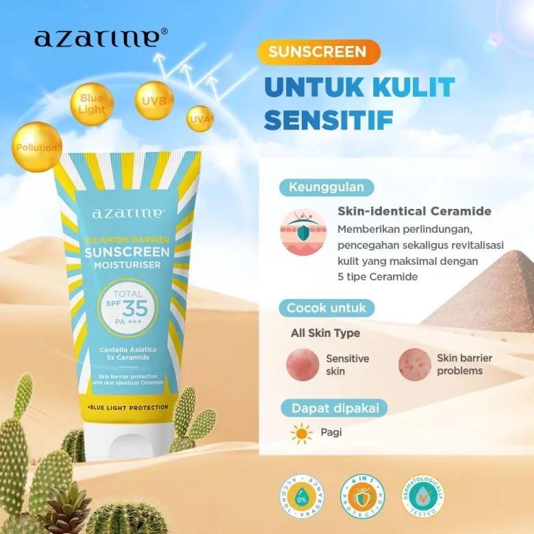 Azarine Sunscreen Series - Hydrasoothe Mist & HydraMax-C Serum SPF 50 PA+++ Moisturizer for Sun Protection