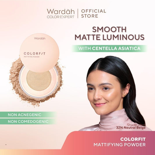 WARDAH Colorfit Mattifying Powder Make Up – Long-Lasting Loose Powder with SPF 30 PA++, Oil Control & Transferproof Matte Finish