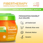 PAKET ISI 2 - Makarizo Hair Energy Fibertherapy Hair & Scalp Creambath Aloe & Melon 500 mL